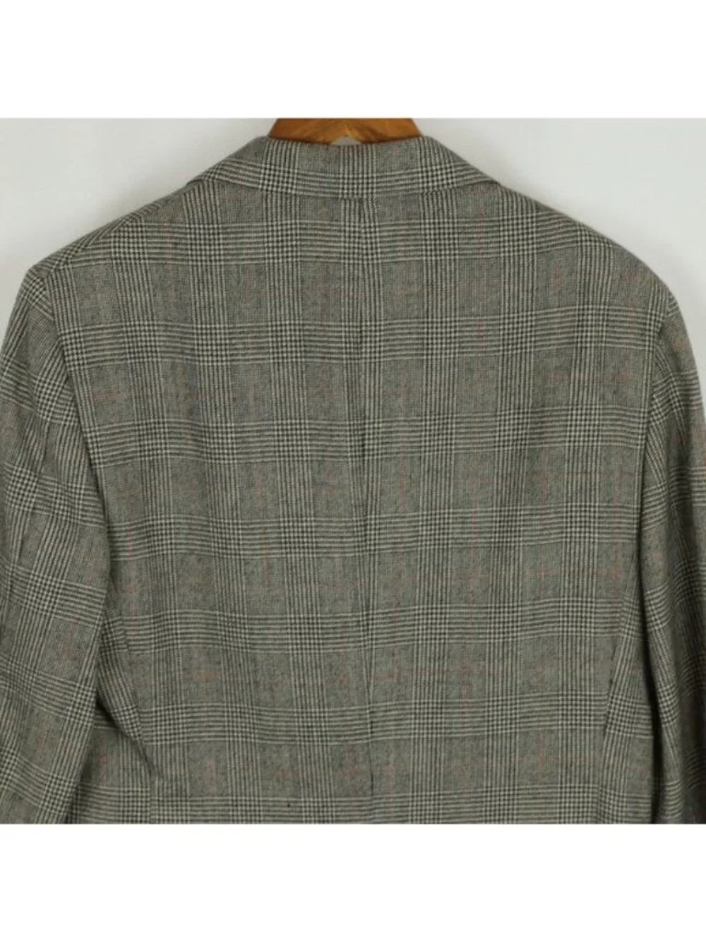 Brooks Brothers BrooksGate Men's 39R Gray Prince of Wales Plaid Wool Jacket
